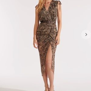 NWOT VERONICA BEARD Teagan Python Silk Dress Sz 8